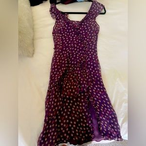 Marc Jacobs purple polka dot slip dress size 2